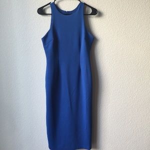 Royal Blue Sleeveless Knee Length Dress